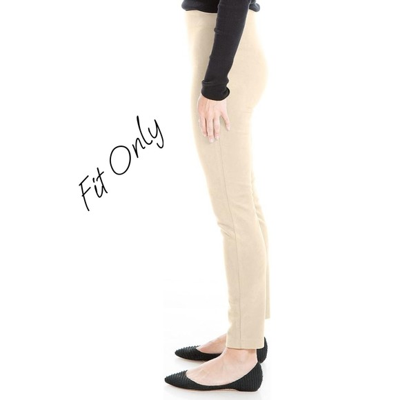 Max Studio | NWT Khaki Skinny Ponte Stretch Pants, Sz L (10-12), FREE S/H - Picture 5 of 9